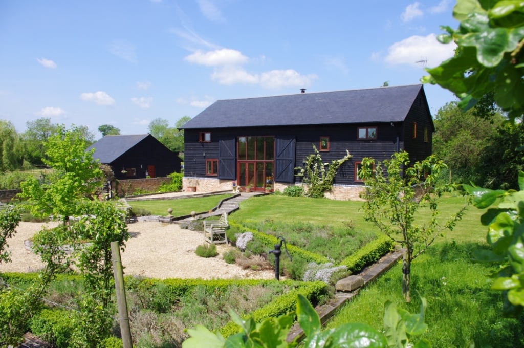 Anstey Grove Barn. View from garden